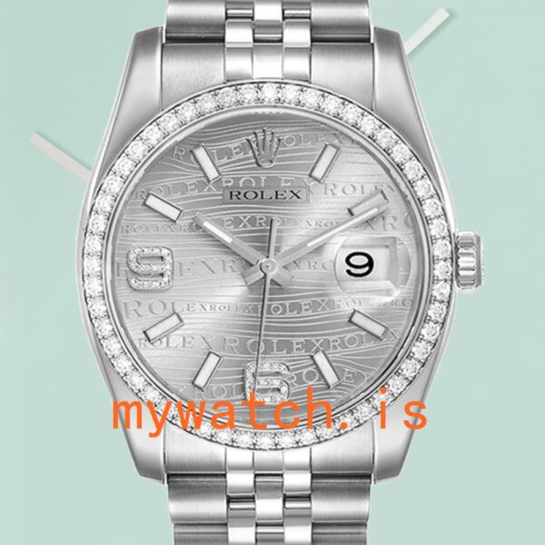 Rolex Datejust 116244SWDAJ Mens 36mm Silver Wave Dial Silver-tone: Genuine vs. Replica
